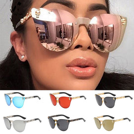 Fashion Women's Sunglasses Gothic Eyewear Cat Eye Sunglasses Women Glasses Chic Designer Female Shades oculos de sol feminino