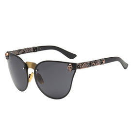 Fashion Women's Sunglasses Gothic Eyewear Cat Eye Sunglasses Women Glasses Chic Designer Female Shades oculos de sol feminino