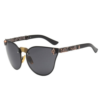 Fashion Women's Sunglasses Gothic Eyewear Cat Eye Sunglasses Women Glasses Chic Designer Female Shades oculos de sol feminino