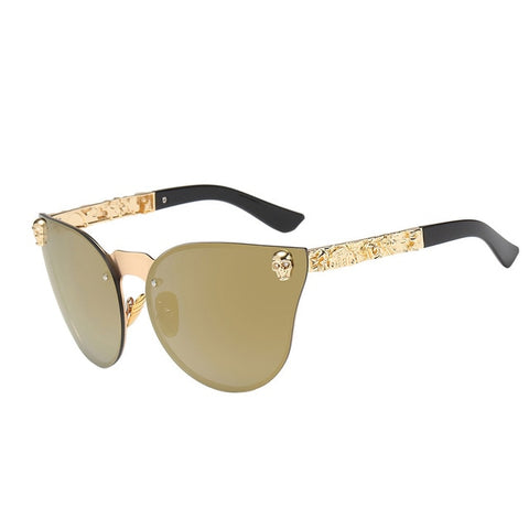 Fashion Women's Sunglasses Gothic Eyewear Cat Eye Sunglasses Women Glasses Chic Designer Female Shades oculos de sol feminino