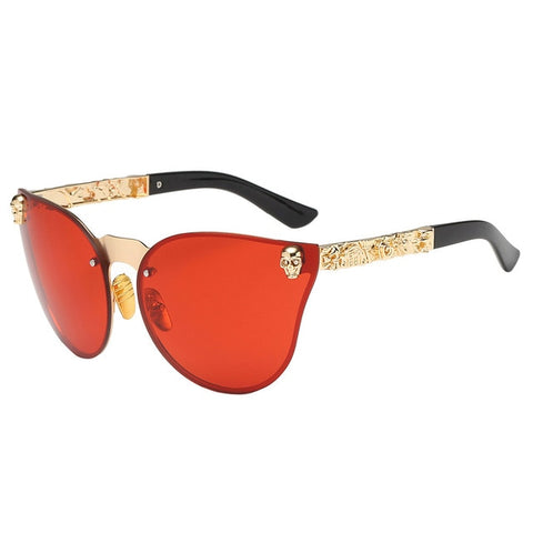 Fashion Women's Sunglasses Gothic Eyewear Cat Eye Sunglasses Women Glasses Chic Designer Female Shades oculos de sol feminino