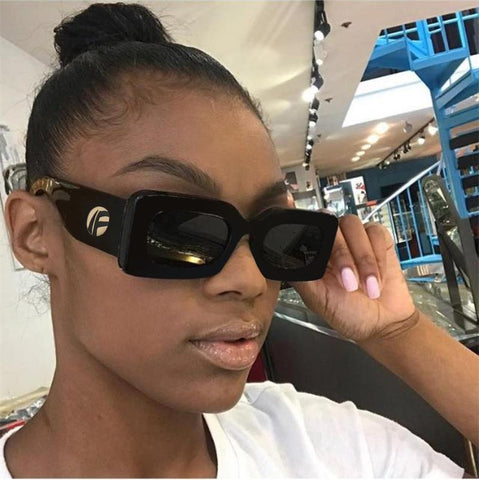 Square luxury sunglasses women's brand designer big frame Sun Glasses men 2018 Retro rectangular glasses ladies UV400