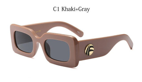 Square luxury sunglasses women's brand designer big frame Sun Glasses men 2018 Retro rectangular glasses ladies UV400