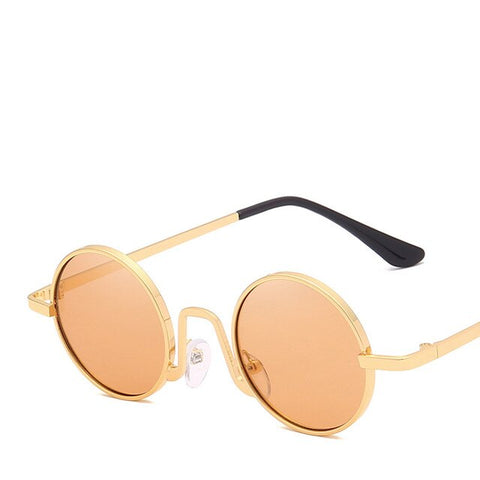 Xinfeite Sunglasses New Retro Small Metal Round Frame Color Coating Travel Summer Sun Glasses For Women X543