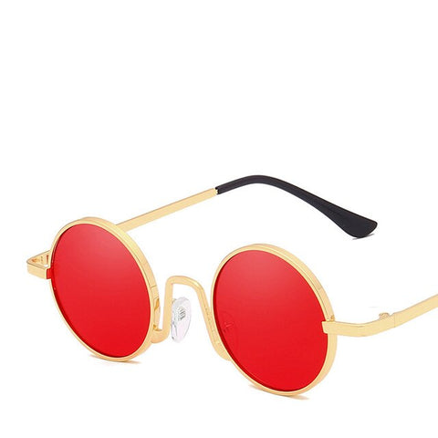 Xinfeite Sunglasses New Retro Small Metal Round Frame Color Coating Travel Summer Sun Glasses For Women X543