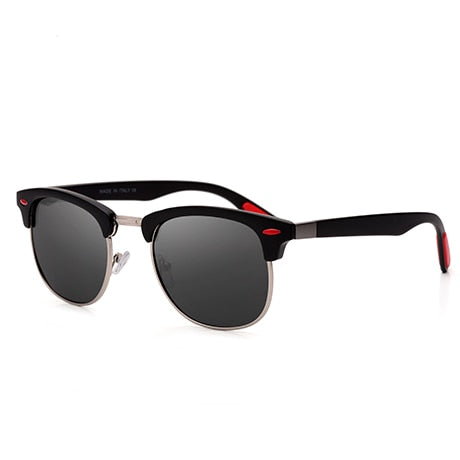 New polarized men's sunglasses UV400 square half metal frame fashion ladies sunglasses brand design glasses driving sunglasses