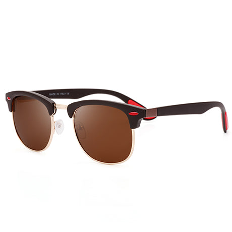 New polarized men's sunglasses UV400 square half metal frame fashion ladies sunglasses brand design glasses driving sunglasses