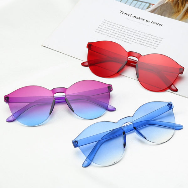 New Fashion Women Flat Sunglasses Luxury Brand Designer Sun glasses Eyewear Candy Color Mirror UV400 oculos de sol